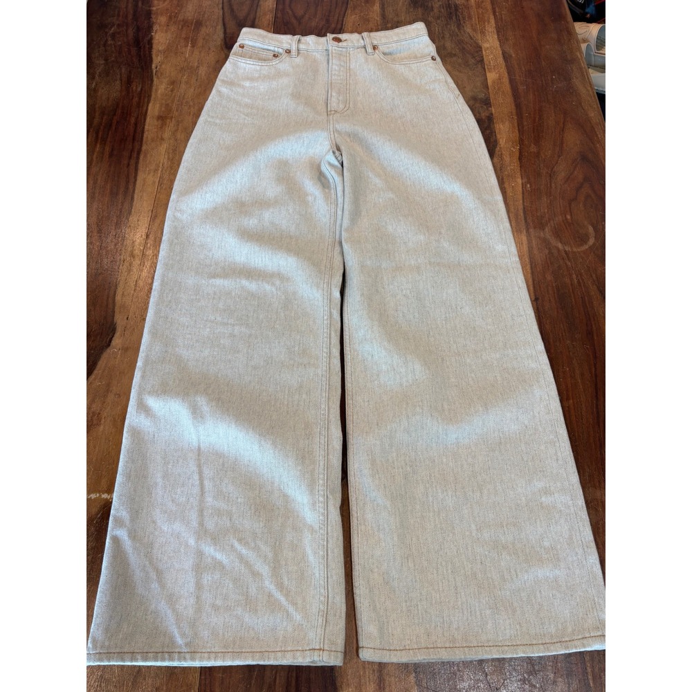Nwot Samsoe Samsoe womens high rise Rebecca wide leg jeans grey denim size 29